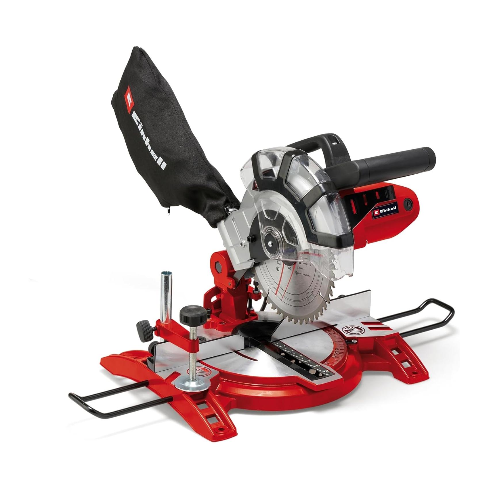 Serra de Esquadria Einhell TC MS 2112 1600 W 5000rpm Prato giratório e cabeça inclinável