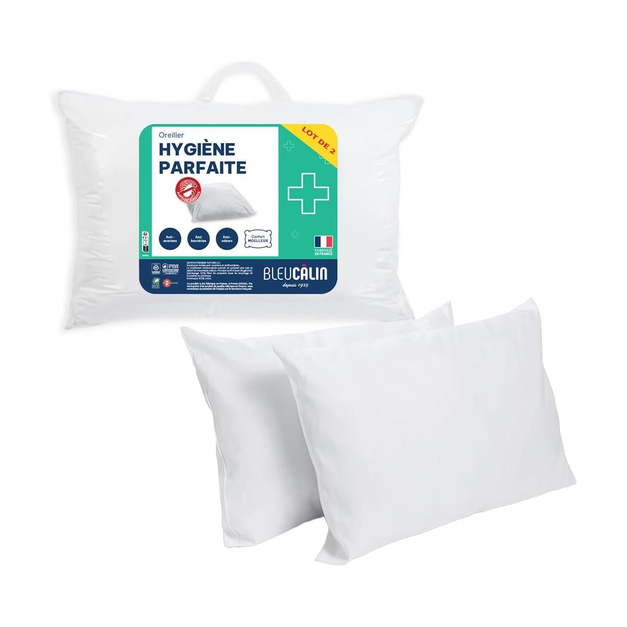 (45x70cm) 2 Almofadas Retangulares Anti-ácaros Anti-bacterianas Enchimento de fibra oca de silicone de poliéster 500 g