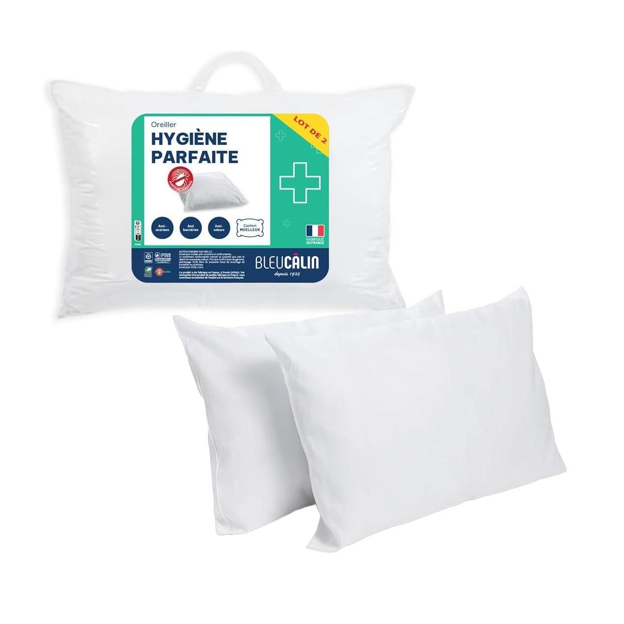 (45x70cm) 2 Almofadas Retangulares Anti-ácaros Anti-bacterianas Enchimento de fibra oca de silicone de poliéster 500 g