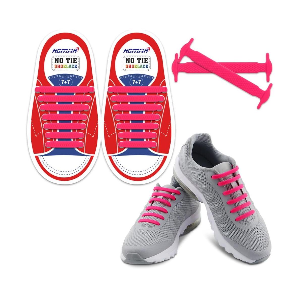 Atacadores Elásticos Em Silicone para Ténis Crianças HOMAR - Rosa