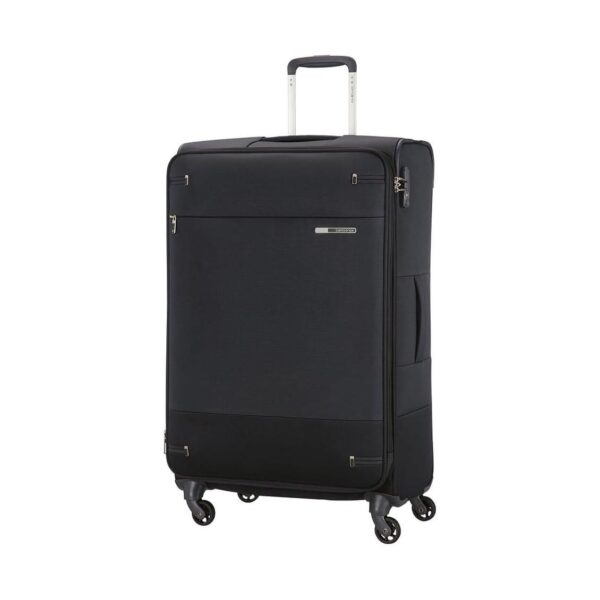 Mala de Viagem Samsonite Base Boost 78 cm 105 L com 4 Rodas e Cadeado TSA Ligeira e Ampliável - Negro