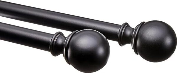 Barra de Cortina Extensível 91-183 cm Amazon Basics Preto