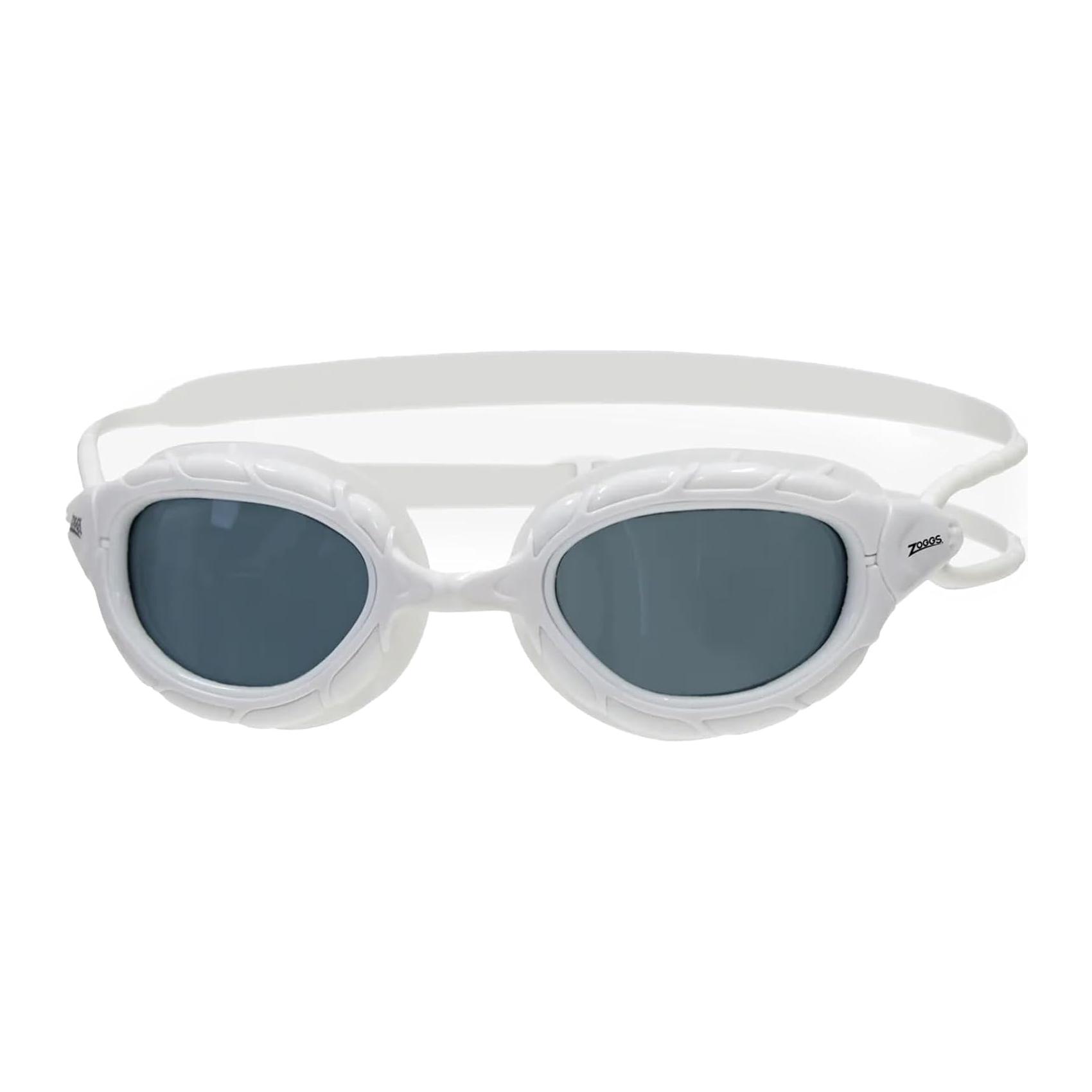Óculos de Natação Adulto Zoggs Predator Lentes UV Ajuste Fácil Lentes sem névoa Branco