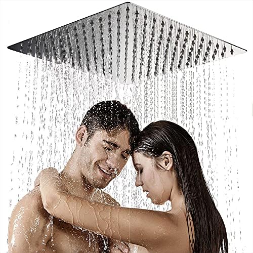 Pulverizador chuva de aço inoxidável 40 x 40 cm grande quadrado ultrafino chuveiros fixos