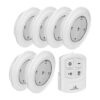 Pack luzes LED a pilhas x6 Maclean MCE165 com comando para Iluminação de Teto/Parede Fixação sem furar