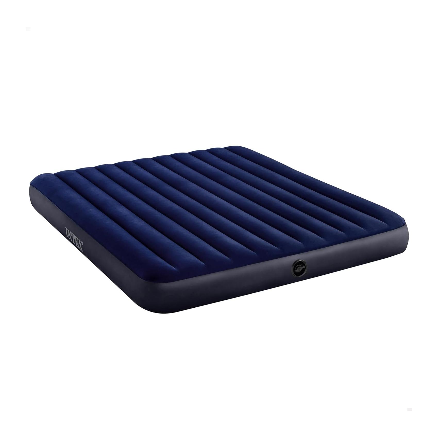 Colchão Insuflável 183x203x25 cm Intex Dura-Beam para Camping Cor Azul