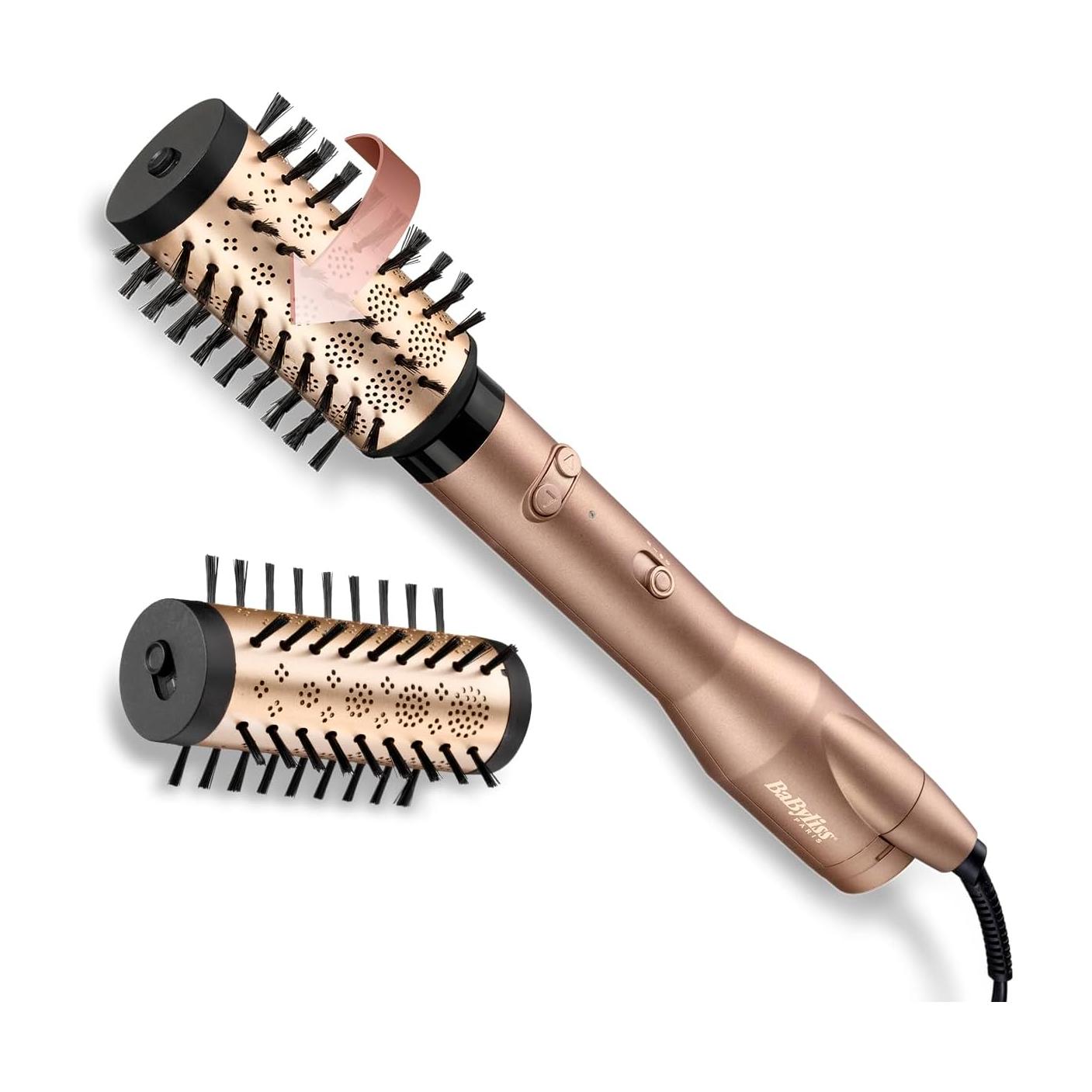 Escova Rotativa BaByliss Big Hair Dual AS952E Tecnologia Iónica 50 mm 40 mm 2 Direções Calor Frio Preta
