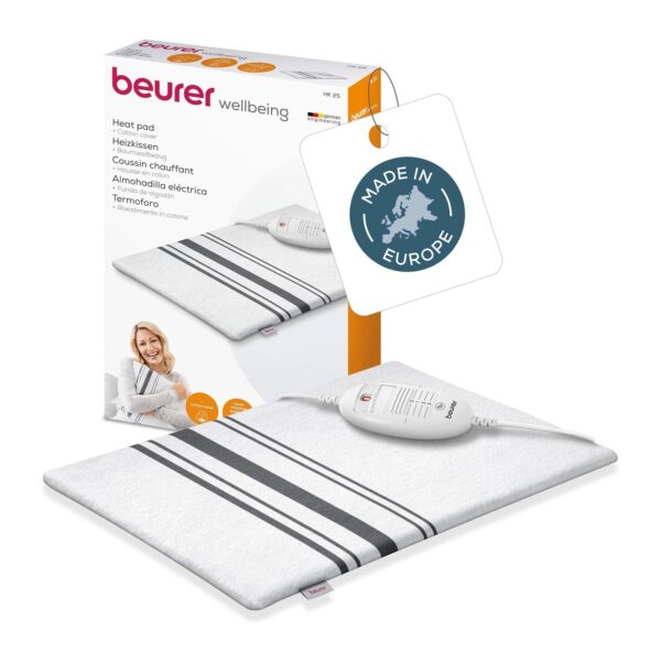 Almofada Térmica elétrica Beurer HK 25 3 Temperaturas Branco-Cinzento (40 x 30 cm)
