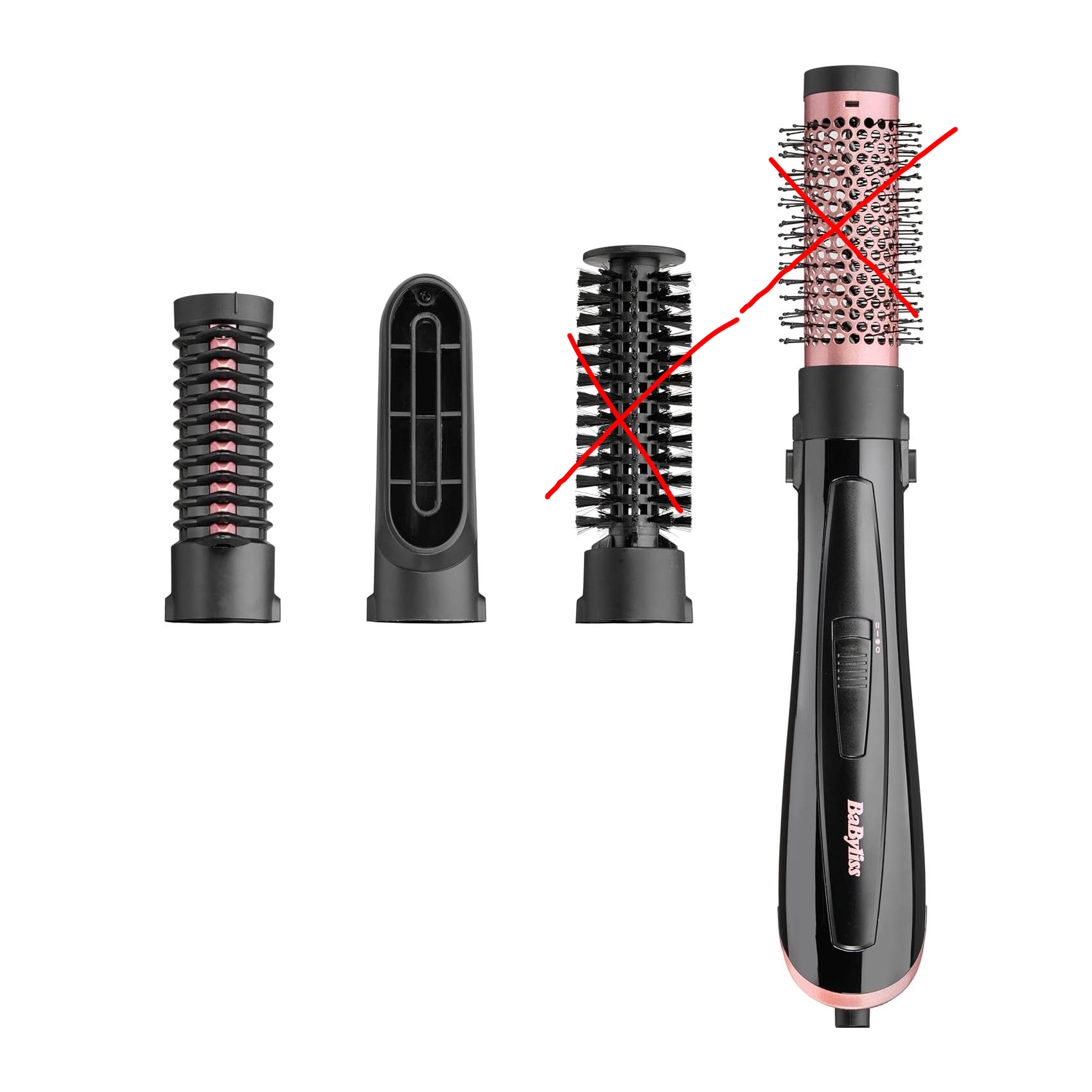Escova de Ar BaByliss Perfect Finish com 3 Acessórios e Tecnologia Iónica Antifrizz