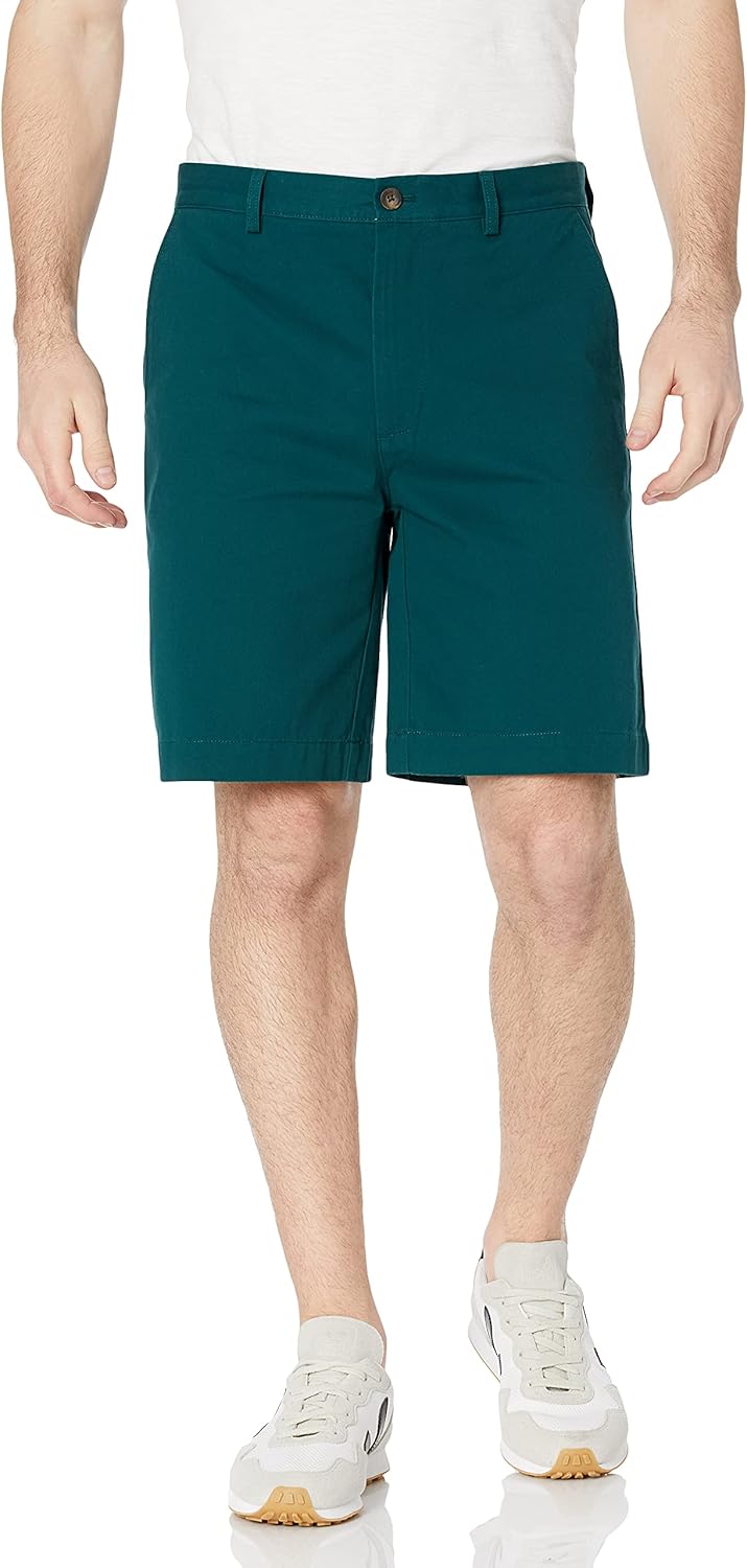 (42 W) Calções Chinos Clássicos Amazon Essentials Homem 23 cm Verde
