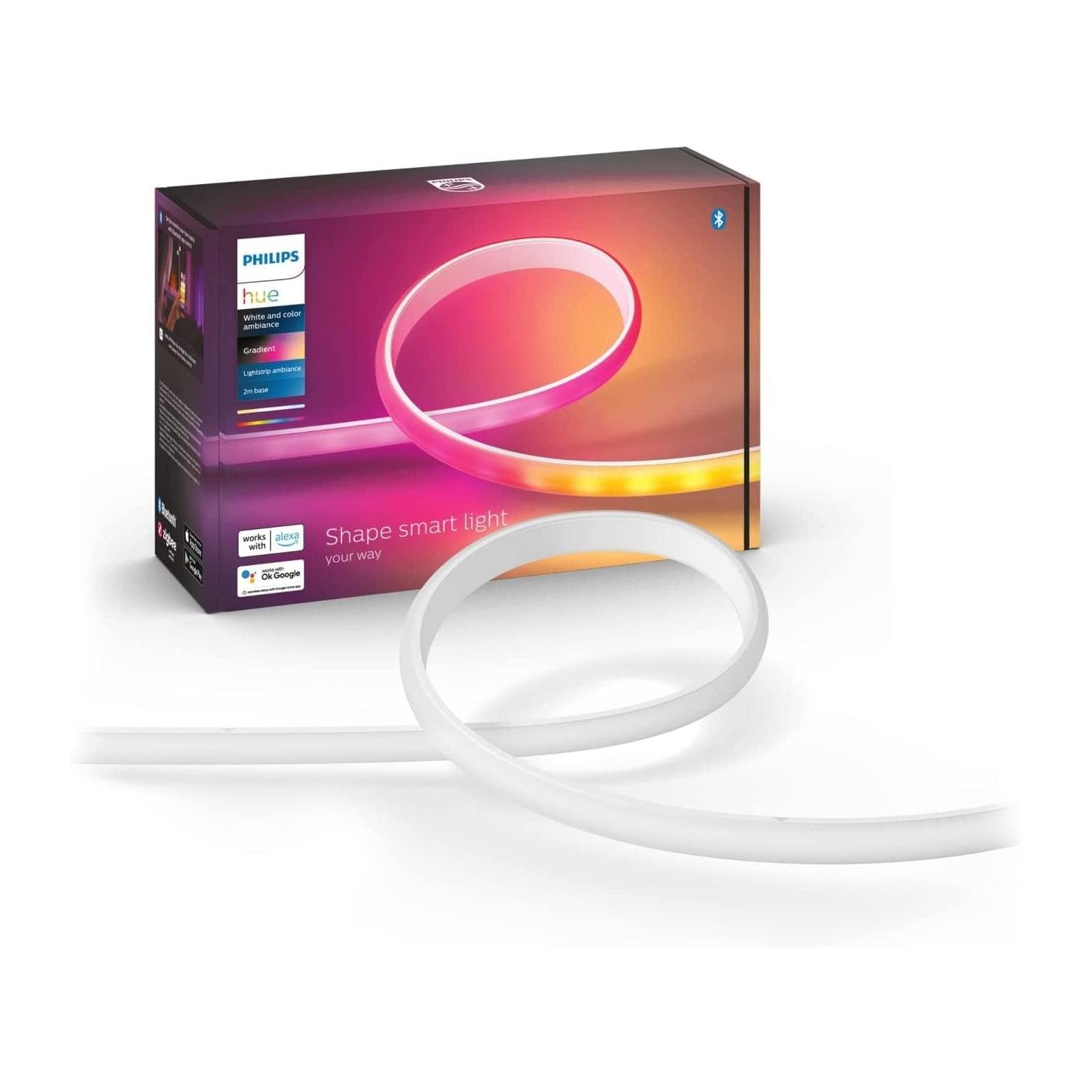 Fita LED Inteligente Philips Hue Gradient 2 m Luz Branca e de Cores Compatível com Alexa e Google Home