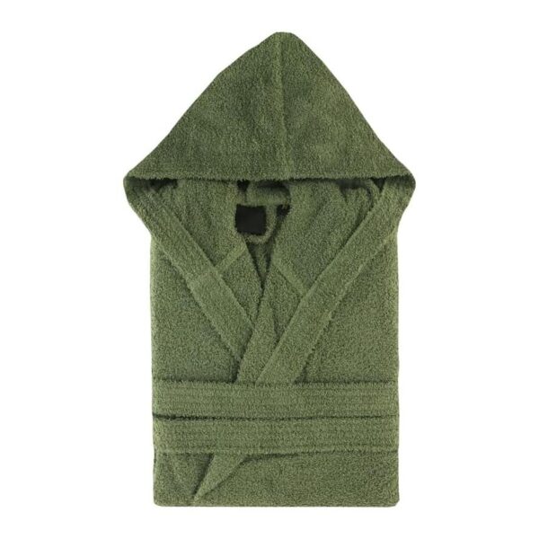 Roupão com Capuz (S) Top Towel Unissexo Algodão 500g/m2 Verde