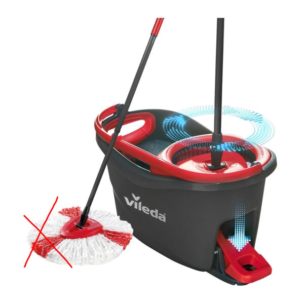 Balde e Esfregona Vileda Turbo com Pedal e Cabeça de Microfibra - Cabo 85-123 cm