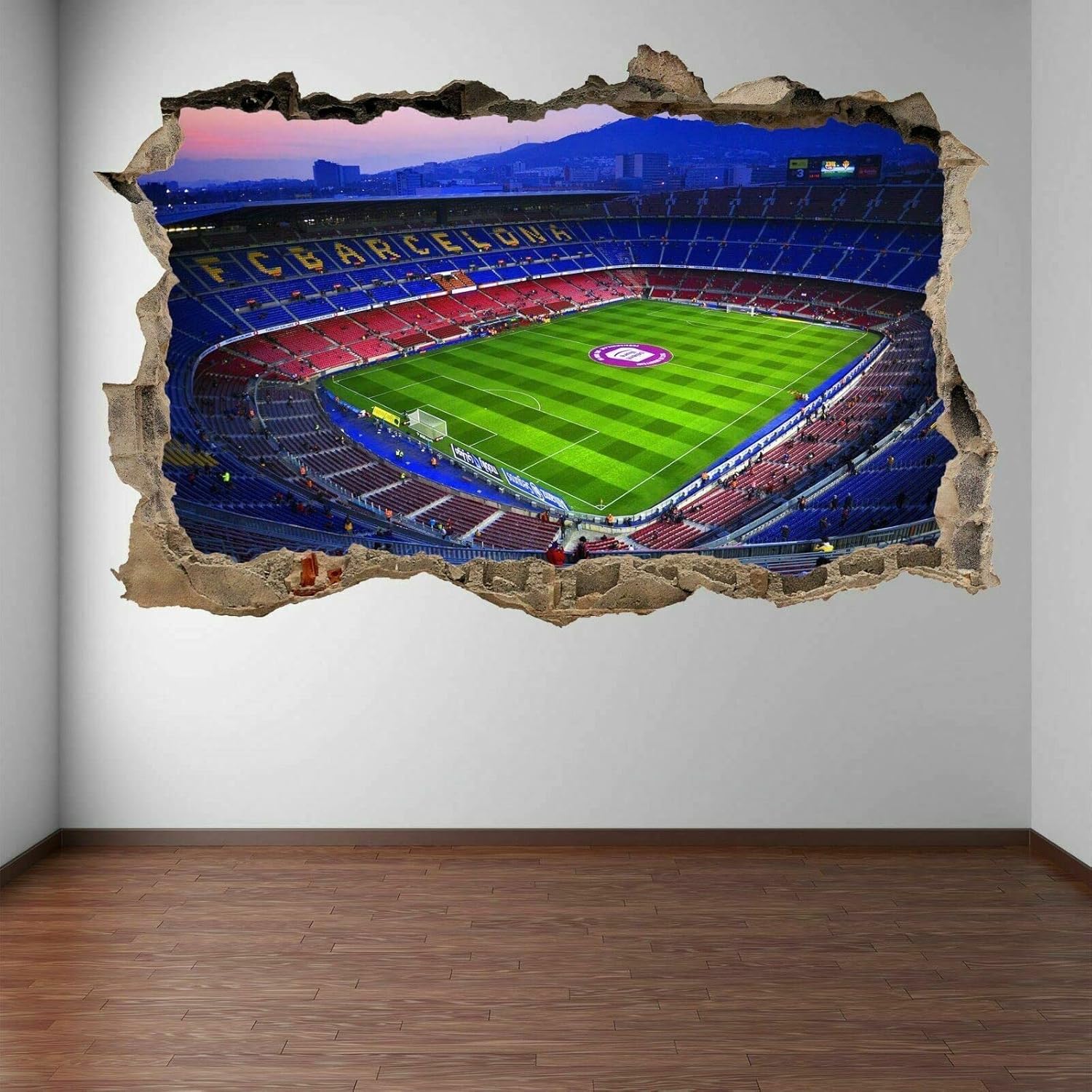 Autocolantes de Parede 3D Estádio Nou Camp Barcelona Futebol 50 x 70 cm