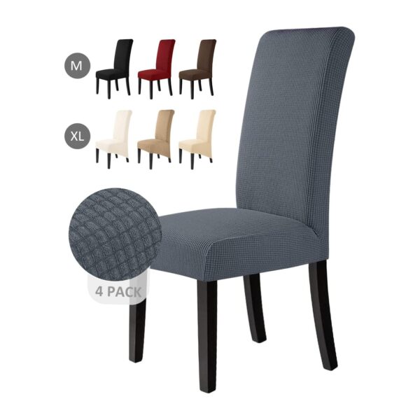 main_B09ZTW19C4_222_060226 Capas Elásticas para Cadeiras Jacquard Cinza Escuro 4 Peças