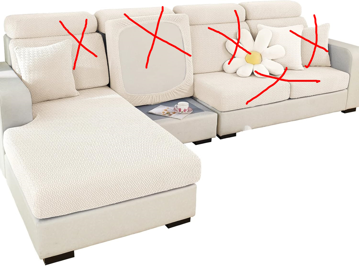 Capa ajustável para Chaise Long cobertura elástica 155-188 cm