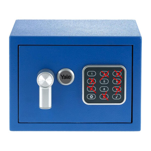 Cofre de Segurança Yale YSV/170/DB2/B Gama Básica Azul 170 X 230 X 170 mm Pequeno