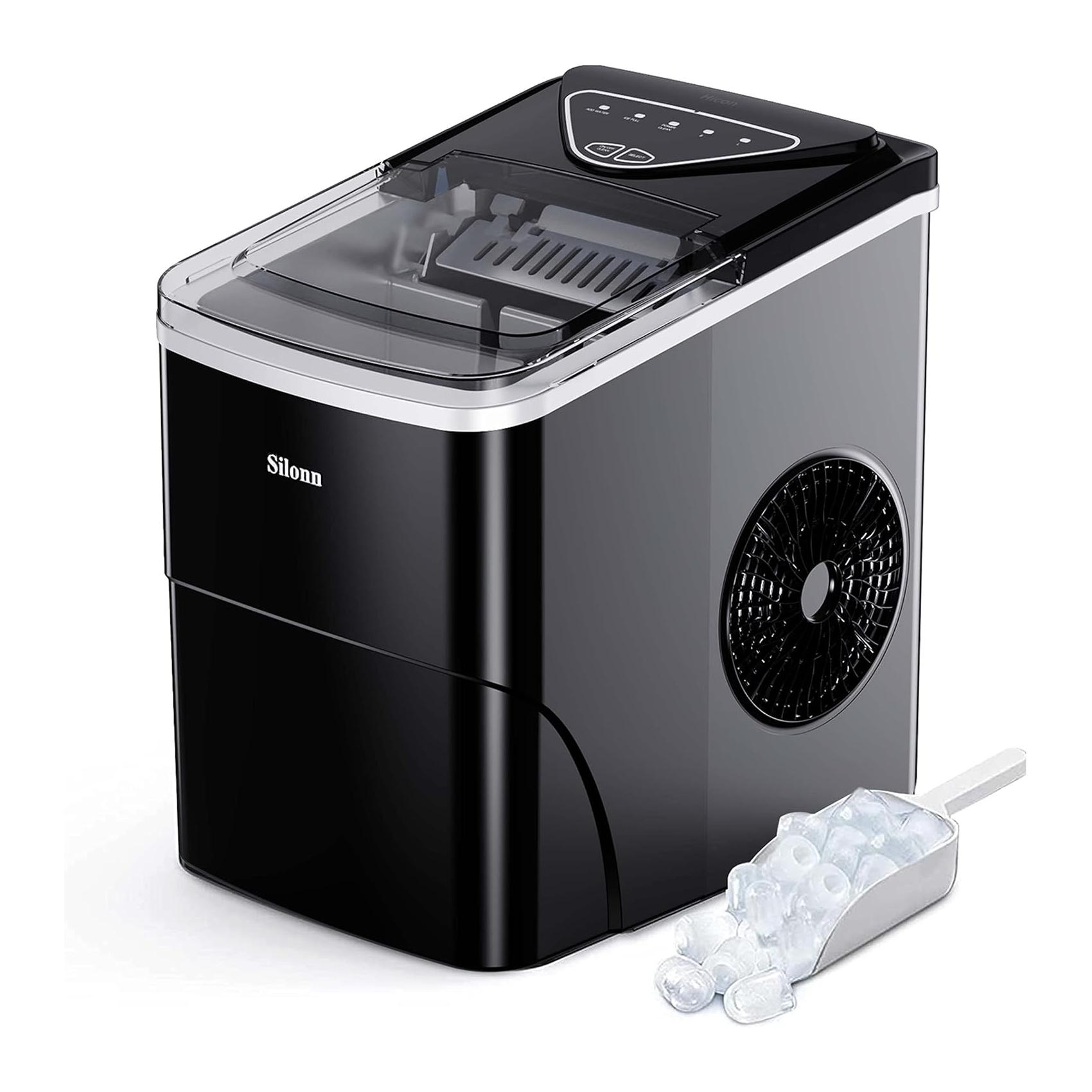 Máquina de fazer Cubos de Gelo Silonn Pequena Autolimpante até 12 Kg em 24 H