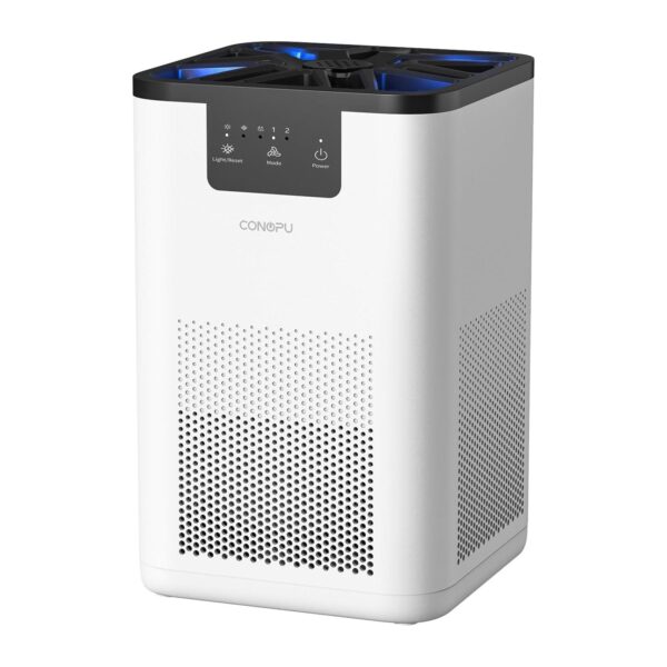 Purificador de Ar CONOPU com Filtro HEPA H13 e Aromaterapia - Luz Noturna