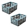 Caixas Dobráveis Keeeper Ben 45 L com Asas Azul Nórdico