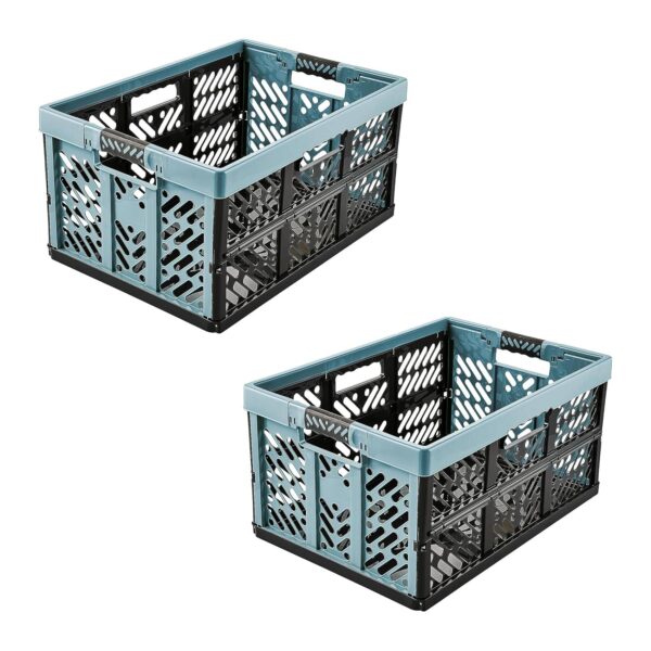 Caixas Dobráveis Keeeper Ben 45 L com Asas Azul Nórdico