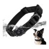 (M) Coleira para Cão para Apple Air Tag Acolchoado Reflector de Nylon Preto