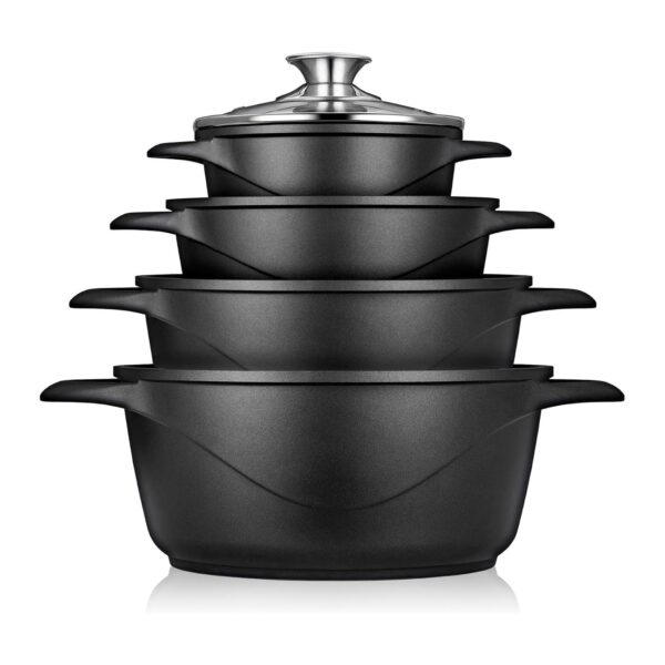 Conjunto 4 Panelas Alumínio Fundido Antiaderente ILAG GRANITEC sem PFOA apto para indução