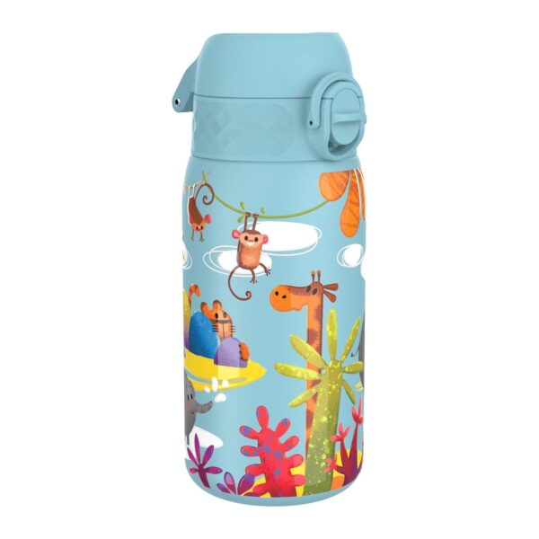 Garrafa de Água 400ml Inox Ion8 para Crianças com Tampa Abatível e Fecho Seguro Safari