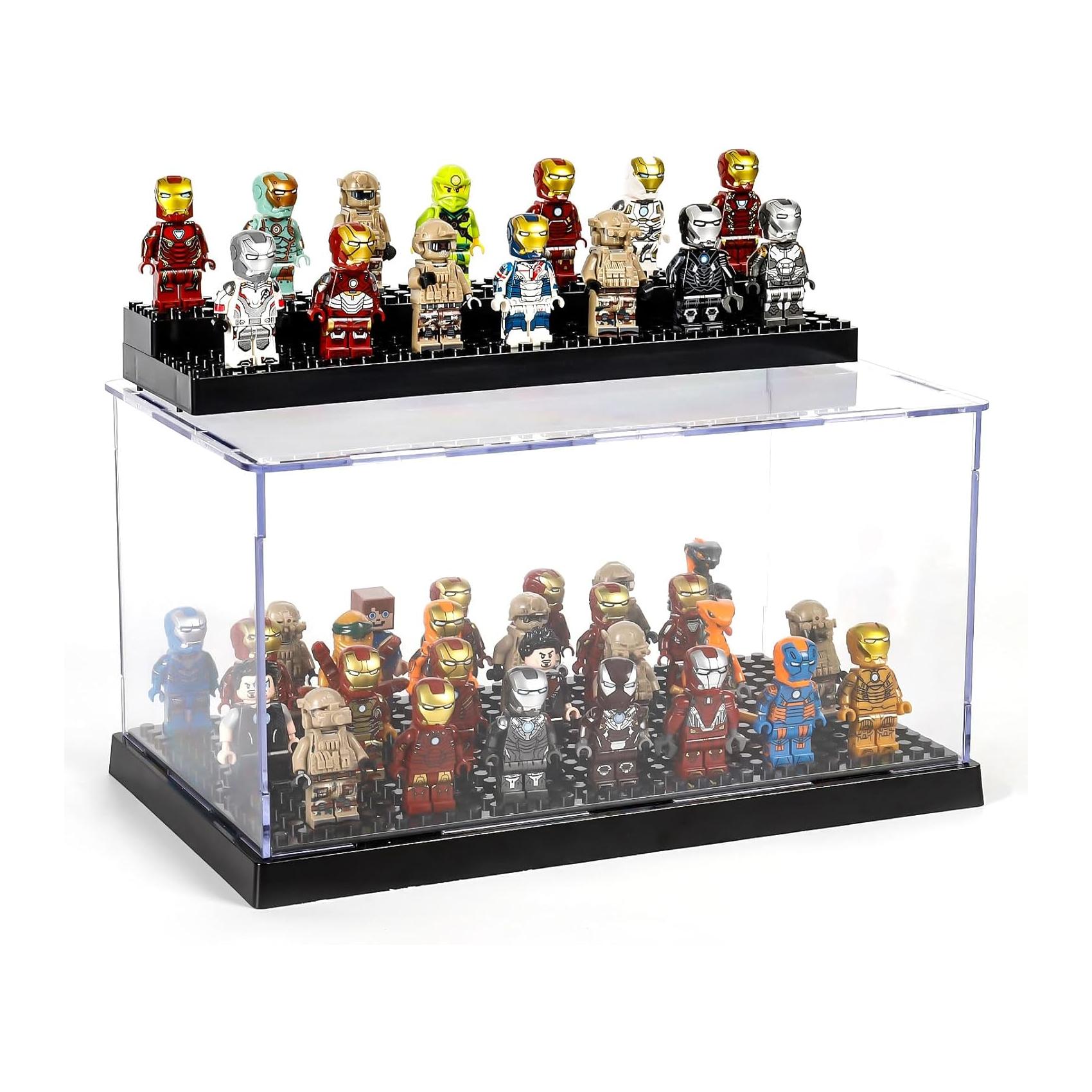 Expositor para Mini Figuras Lego com 3 Placas feito em Metacrilato Transparente