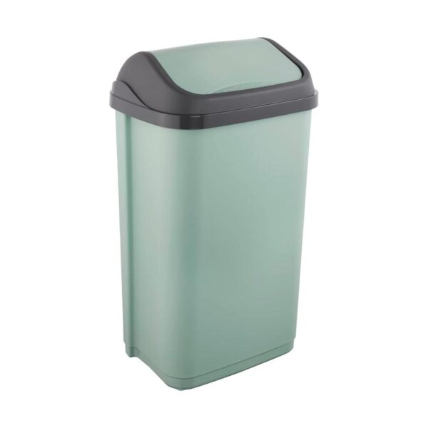 Caixote do Lixo 50 L Keeeper com Tampa Basculante Verde Nórdico Swantje