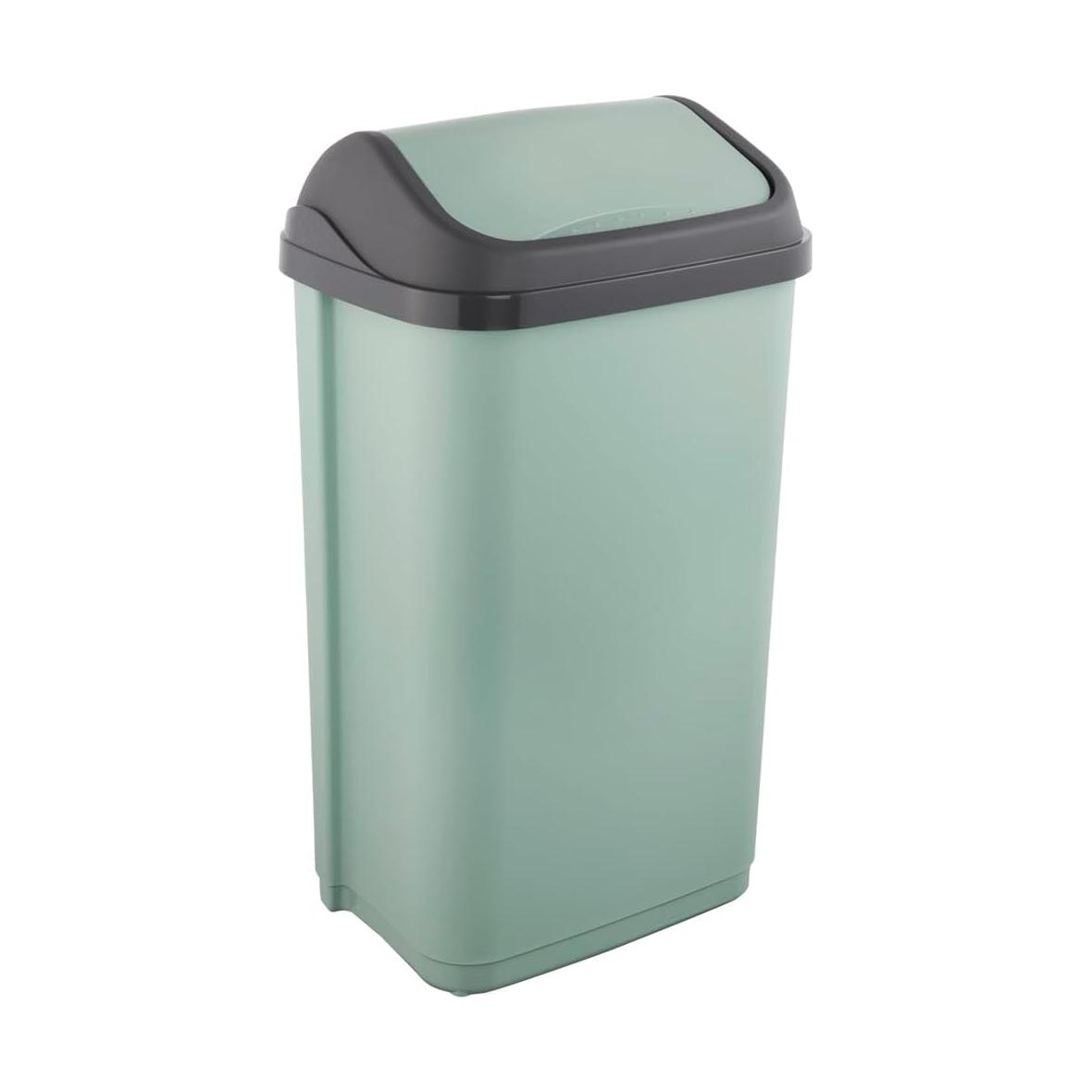 Caixote do Lixo 50 L Keeeper com Tampa Basculante Verde Nórdico Swantje