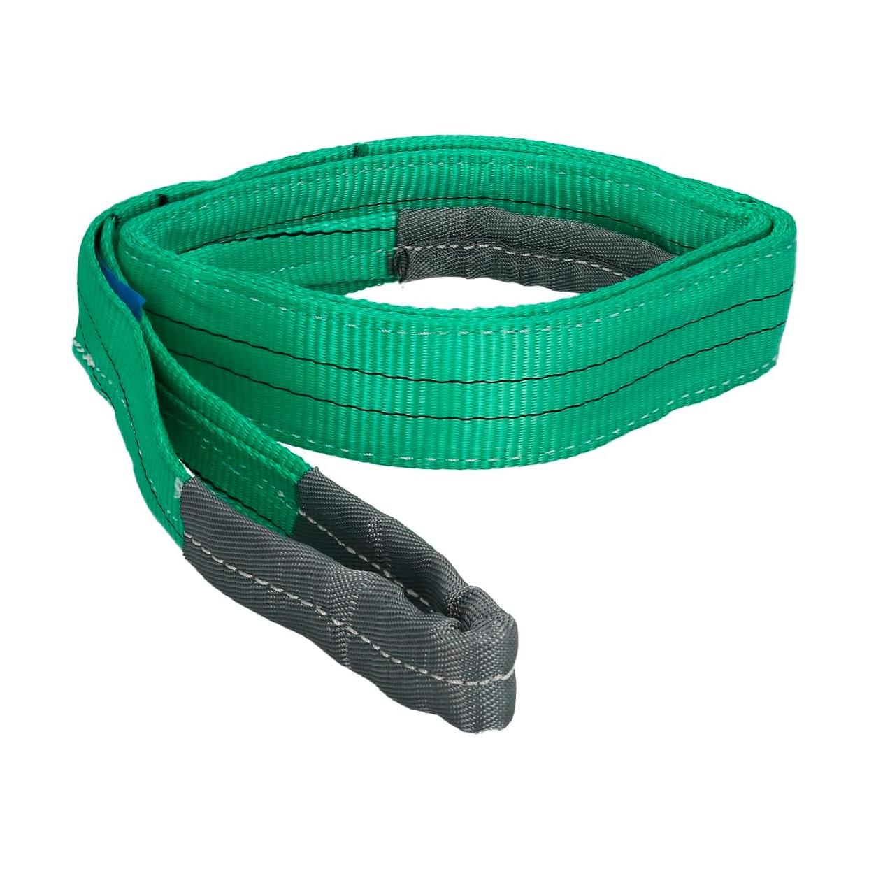 Cinta Plana Wolfpack 2000 Kg 2 Metros  Profisional 100% Poliéster Verde