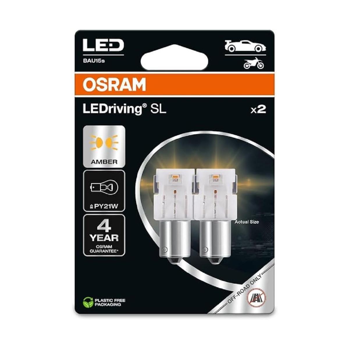 Lâmpadas OSRAM LEDriving SL PY21W Retrofit LED