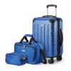 Conjunto Mala De Viagem Rigida 4 Rodas + 2 Bolsas - 38 X 23,5 X 57,5 Cm