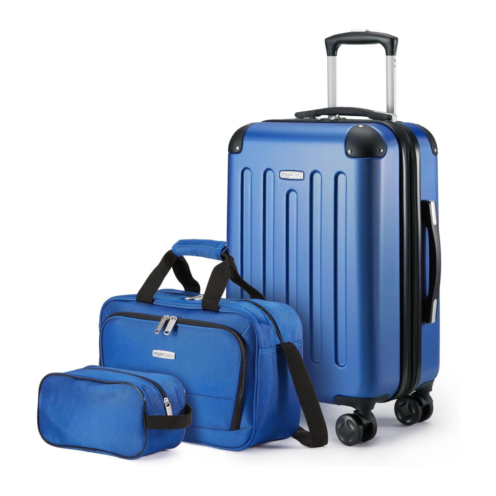 Conjunto Mala De Viagem Rigida 4 Rodas + 2 Bolsas - 38 X 23,5 X 57,5 Cm