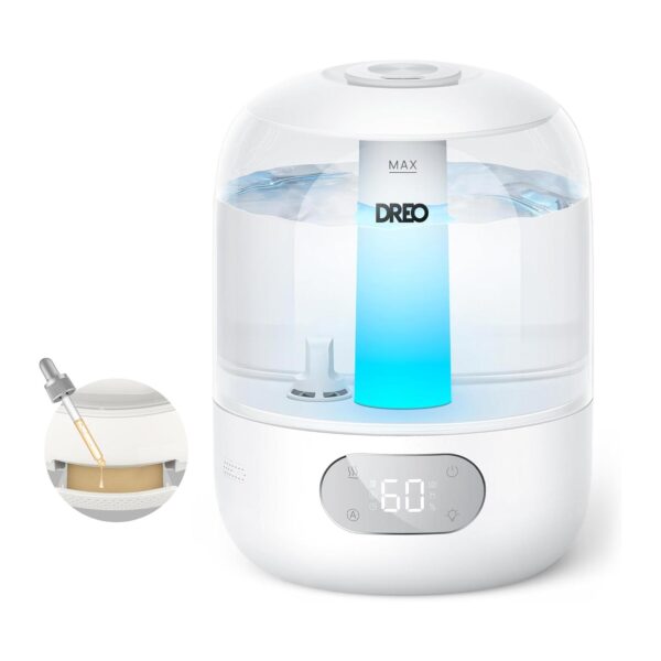 Humidificador Silencioso para Bebés 3L Dreo Névoa Fria Luz Branco
