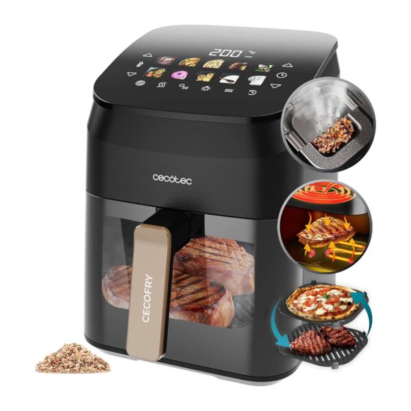 Air Fryer Cecotec 4,5 L 1900 W Cecofry&Grill Smokin' 4500 com Resistencia Dupla