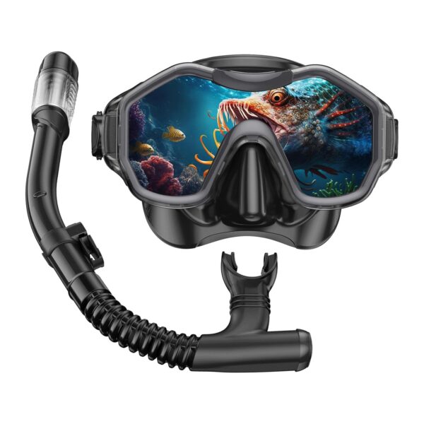 Máscara de Mergulho Adulto iParaAiluRy Snorkel com anti-embaciamento