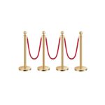 Poste de Aço Inoxidável 1,5 M VEVOR Base 3 Cordeis