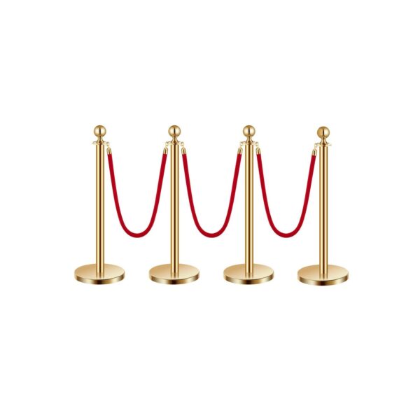 Poste de Aço Inoxidável 1,5 M VEVOR Base 3 Cordeis