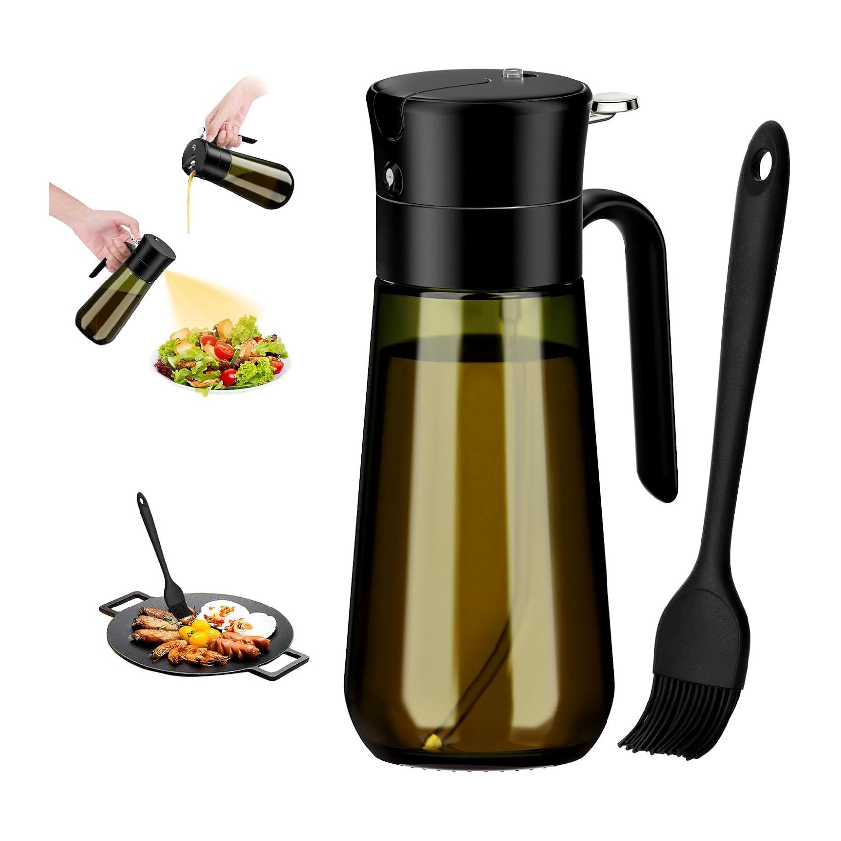 Pulverizador de Azeite / Óleo 2 Em 1 com Pincel Opaco 580ml