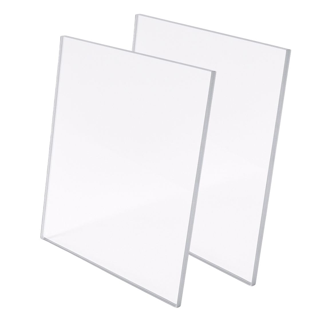 2 Placas Transparente Acrilico 5 mm 42 X 59,4 cm