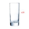 19 Copos altos Lario em vidro 290 ml