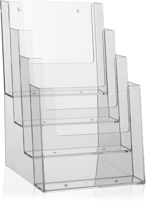 Expositor para Folhas A5 Taymar Transparente de 4 Níveis