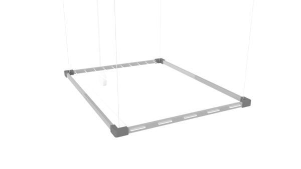 Estendal de Teto Extensível 100-160x78 cm  Alumínio Inoxidável Interior/Exterior