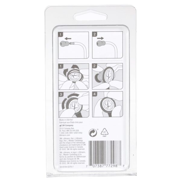 Kit Peças Substituição Estetoscópios 3M Littmann Master Cardiology Preto