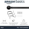 Barra de Cortina Extensível 91-183 cm Amazon Basics Preto