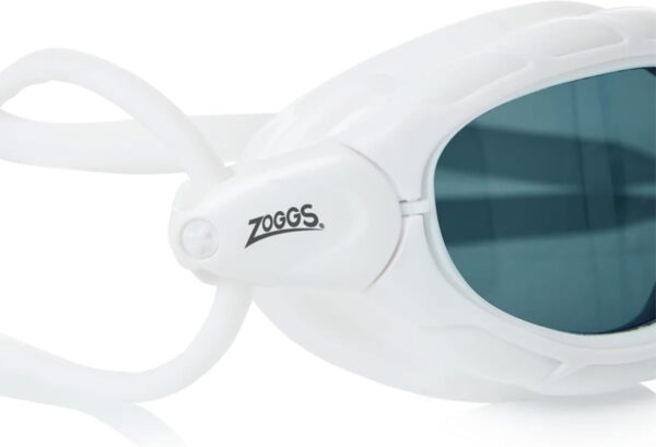 second_B01N2Y08UQ_210_210226 Óculos de Natação Adulto Zoggs Predator Lentes UV Ajuste Fácil Lentes sem névoa Branco