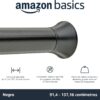 Barra de Cortina de Duche com Tensão Ajustável 91-137 cm Preto Amazon Basics