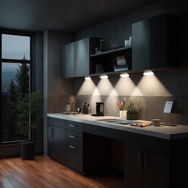 Pack luzes LED a pilhas x6 Maclean MCE165 com comando para Iluminação de Teto/Parede Fixação sem furar